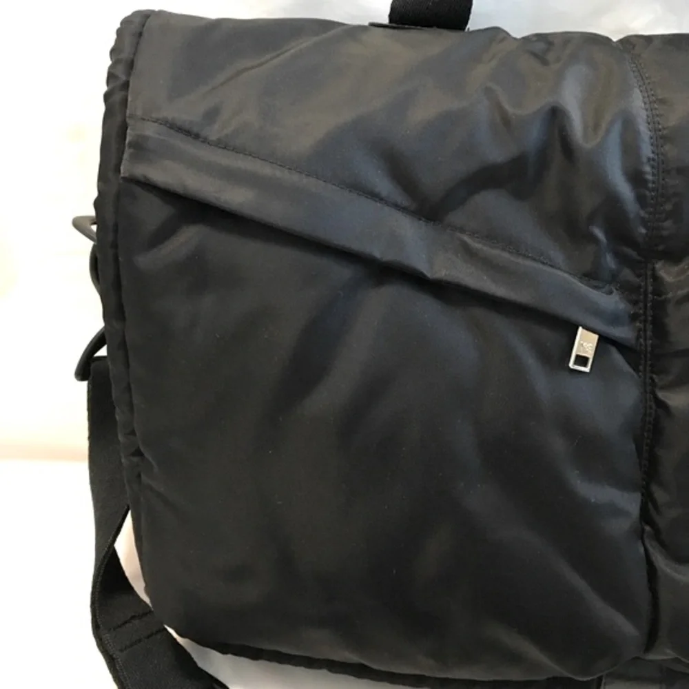 Y-3 Yohji Yamamoto + Adidas Black Messenger Bag